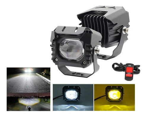 Foto de Exploradoras Turbo Led Tipo Transformer Dual Color 10.000 Lm