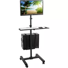 Pedestal Para Monitor 17-32 Con Soporte Para Cpu Y Teclado 