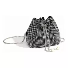 Bolsa Transversal Feminina Pequena Strass Brilho Festa Luxo