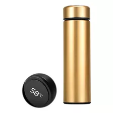 Garrafa Térmica Com Sensor De Temperatura 500ml Cor Dourado