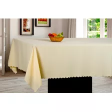 Mantel Rectangular Liso Antimancha 150x250cm Delfin Blanco