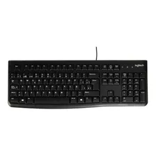 Teclado Logitech K120 Qwerty Español España Color Negro