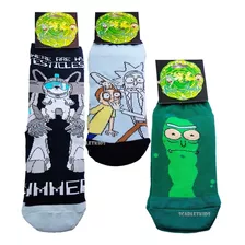 Pack X3 Medias Rick And Morty Cartoon Network Lic Oficial