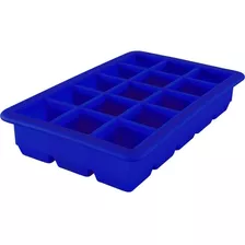 Molde De Silicona Para 15 Cubos De Hielo 3.3 Cm - Cukin Color Azul Eléctrico