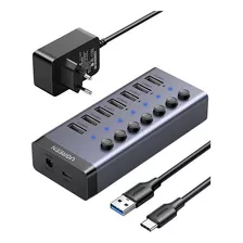 Dockstation Hub 7 Em 1 Ugreen Usb-c Para 7* Usb 3.0 Dc 12v