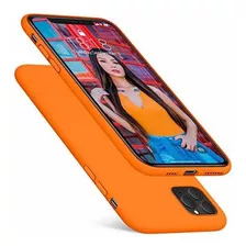 Funda Para iPhone 11 Pro Max Silicona Naranja 