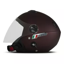 Capacete Moto Protork Aberto New Atomic Elite Óculos Fume Nf