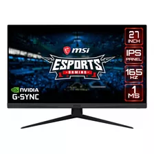 Monitor Gamer 27 Msi Optix G273 1ms 165hz Ips Hdmi G-sync Color Negro