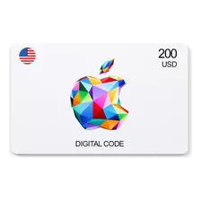 Apple Itunes 200 Dólares Usa - Código Digital Original