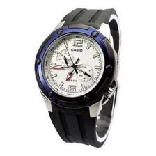 Reloj Casio Sumergible Multifuncion Mtp-1326-7a2vdf Color De La Malla Negro Color Del Fondo Blanco