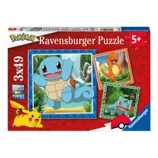 Puzzle Rompecabezas Pokémon Infantil 3 X 49 Piezas Xxl