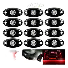 12 X 9w Rojo Cree Led Luz De Roca Para Jeep Marina Wrangler 