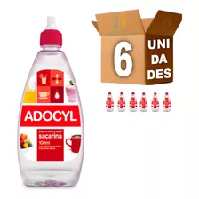 Adoçante Líquido Dietético Sacarina Adocyl 100ml 6 Unidades