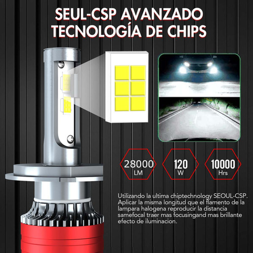 28000lm Focos Led Y Antiniebla Para Chevy Spark 2012 Foto 6