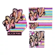 Etiqueta Escolar Black Pink Kit Imprimible