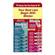 Blistex Lip Care Medicated Pack Variado Com 11 Peças