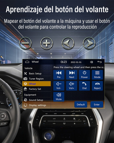 Estereo Pantalla 1din Radio Carplay Inalmbrico Android Auto Foto 6