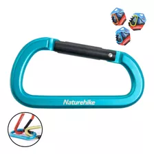 Mosquetão Chaveiro Keylock 8 Cm Alumínio Camping Naturehike Cor Azul