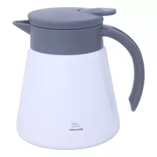 Garrafa Térmica Inox Parede Dupla Com Alça 600ml Mimo Style Cor Branco