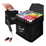 Kit Estojo Touch Canetas Ponta Dupla 48 Cores P/ Colorir Multicor