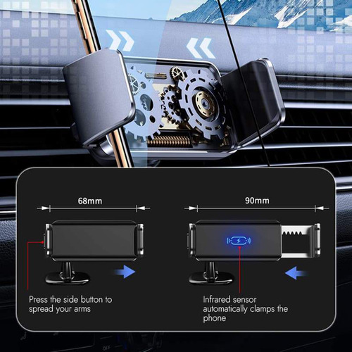 Soporte De Coche Para Telfono Mvil T Smart Sensor Electric Foto 6