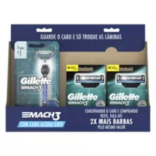Carga Gillette Mach3 Pack 4 C/2 + 2 Aplicadores
