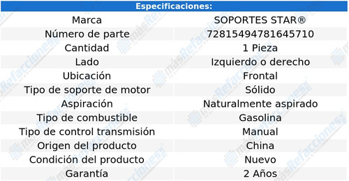 1 Sop Motor Del Izq/der Fleetline L6 3.5l 46 Al 51 S Star Foto 2