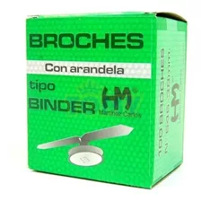 Broche Binder Con Arandela Nº 644 Pack X 20 Cajas