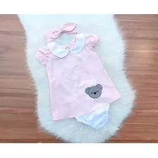 Vestido Bebe Metoo Coala Menina Boneca Mesversario Pront Ent