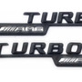 Emblema Mercedes 2 Pz Turbo Amg Cromo Compatible