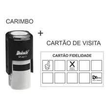 Cartão Fidelidade (500 Unids.) + 2 Carimbos Automático 17mm