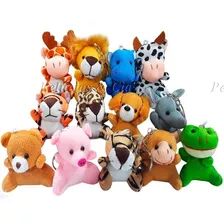 Jogo 50mini Chaveiros Animais De Pelucia 6cm Safari Selva