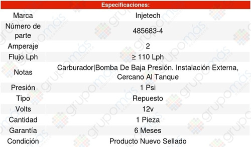 Repuesto Bomba Combustible Lynx 4cil 1.6l 83/83 8302551 Foto 4