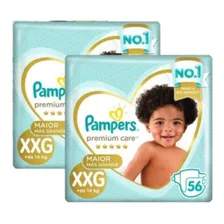 Kit C/2 Fralda Descartável Pampers Premium Care Xxg 56 Un 