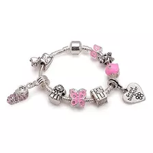 Liberty Charms Pulsera Con Dijes Bañados En Plata Para Bauti