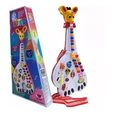 Guitarra Musical Infantil Girafa 26 Teclas Sons E 10 Músicas