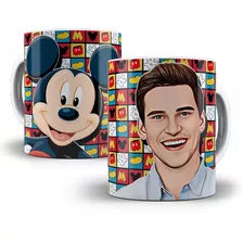 Caneca Mickey Mouse Com Sua Caricatura Personalizada