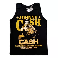 Camiseta Regata Bomber - Johnny Cash