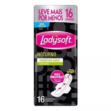 Absorvente Feminino Ladysoft Noturno Suave Com Abas 16 Unids