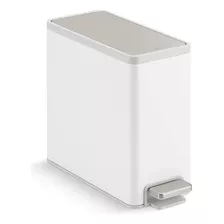 Kohler -stw - Cubo De Basura, 2.5 Galones, Blanco Con Acero.