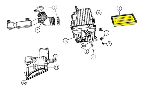 Filtro De Aire Mopar Chrysler Town \u0026 Country 3.8l 2008-2010 Foto 5
