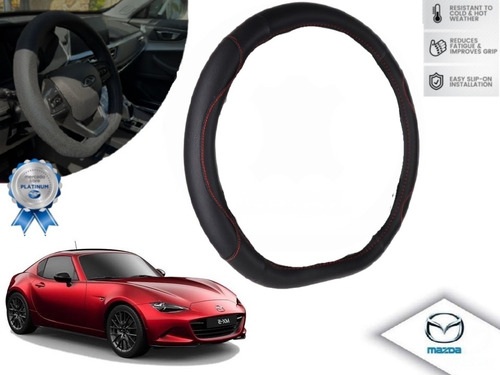 Cubrevolante Negro Costura Roja Tipo D Chato Mazda Mx5 Rf 21 Foto 2