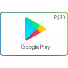 Gift Card Play Store R$30 Envio Imediato