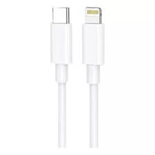 Cable Tipo C Para iPhone Fujitel 12w 1.2 Mts Blanco