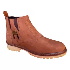 Bota Solado Tratorado Botina De Couro Camurça Nokubk Estilo Country Aventura Mochileiro Montanha Mato Cidade Texana 