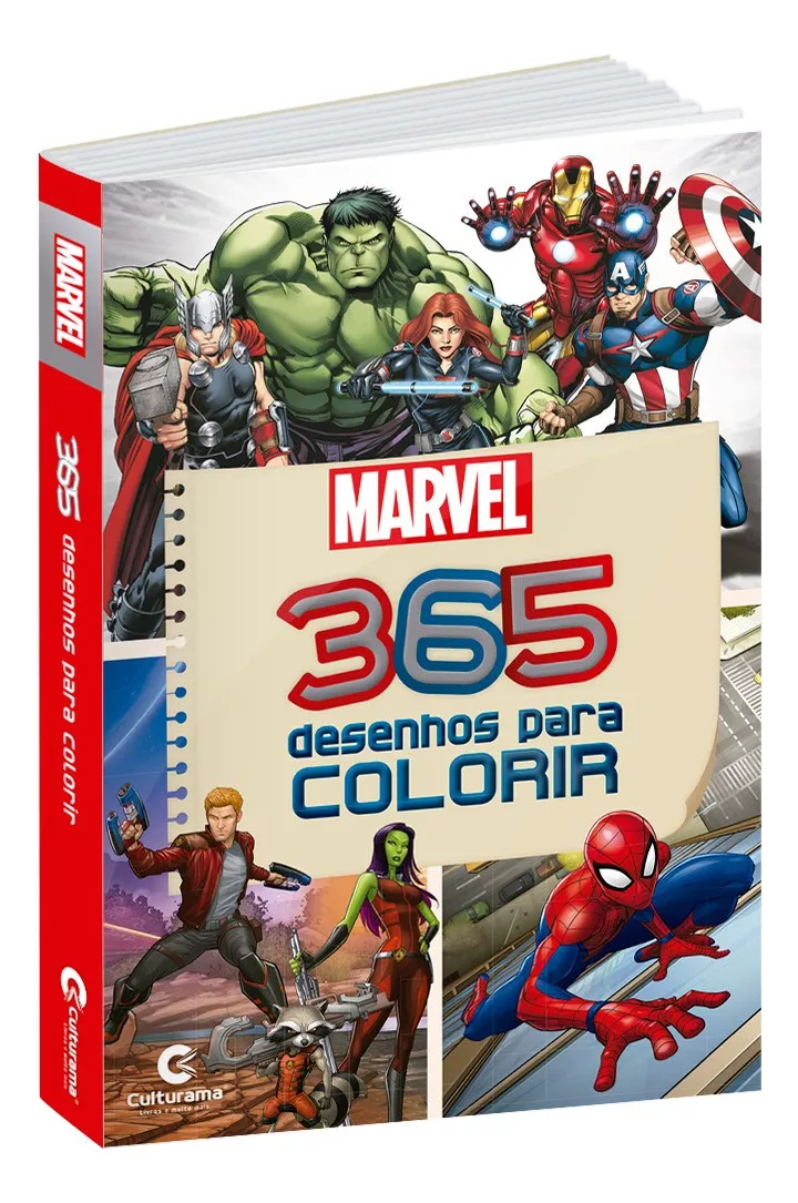 Livro Para Colorir 365 Desenhos Heróis Vingadores Infantil
