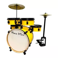 Bateria Musical De Brinquedo Rmv Rock Kids Amarelo