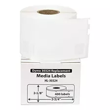 Etiqueta - Compatible Dymo 30324 Media Labels (2-1-8 X 2-3-