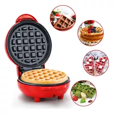 Máquina Waffle Elétrica Mini Grill Forma Clássico Redonda 