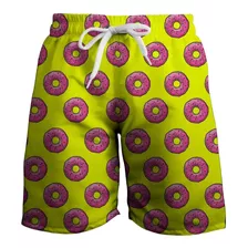 Short Praia Masculino Simpsons Rosquinhas Home Lançamento